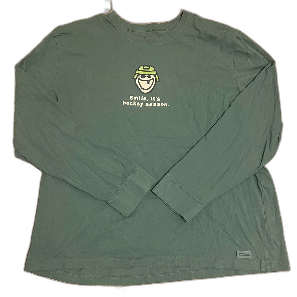 Life is Good Green Long Sleeve Men's Shirt XXXL